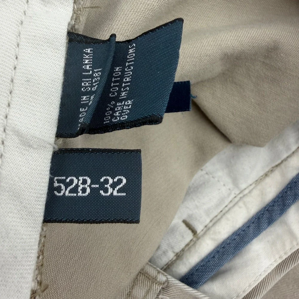 Polo Ralph Lauren Chino Pants Mens 52x32 Tan Khaki Classic Fit Cotton Twill‎